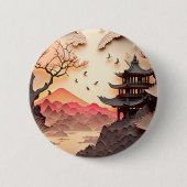 Knopfdruck für altes chinesisches Scenepapier Button (Vorderseite)