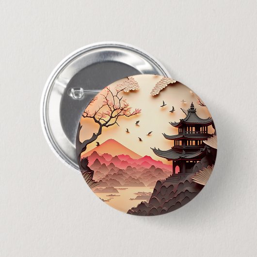 Knopfdruck für altes chinesisches Scenepapier Button (Vorne & Hinten)