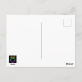 Knopfdruck für die Augenwischerei Psychedelischer Postkarte (Rückseite)