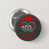 Knopfdruck für Hochzeitsfeiern Button (Vorne & Hinten)