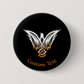 Knopfdruck für keltische Vögel Button (Vorderseite)