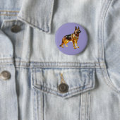 Knopfdruck mit Glasmalerei Deutsche Schafherde Button (Beispiel)