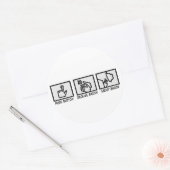 Knopfdruck Runder Aufkleber (Umschlag)