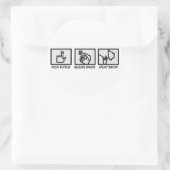 Knopfdruck Runder Aufkleber (Tasche)
