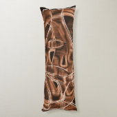 Knöpfe, braune Ausschnitte mit Relief und Überlapp Seitenschläferkissen (Rückseite (Vertikal))