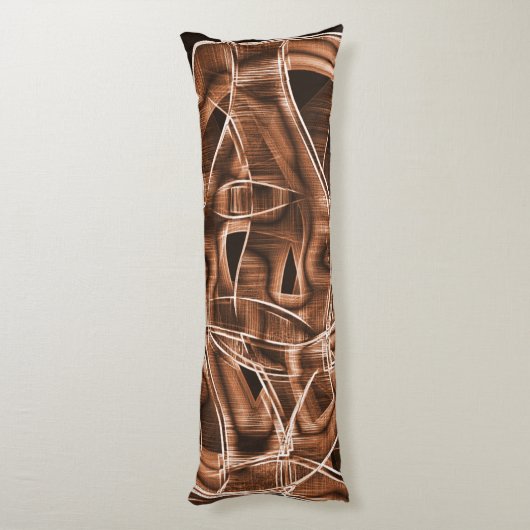 Knöpfe, braune Ausschnitte mit Relief und Überlapp Seitenschläferkissen (Rückseite (Vertikal))