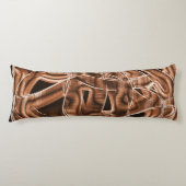 Knöpfe, braune Ausschnitte mit Relief und Überlapp Seitenschläferkissen (Vorderseite)