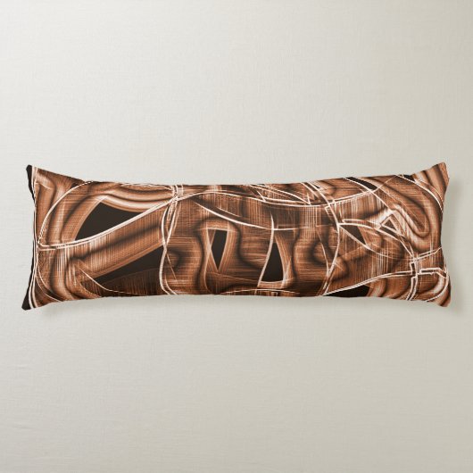 Knöpfe, braune Ausschnitte mit Relief und Überlapp Seitenschläferkissen (Vorderseite)