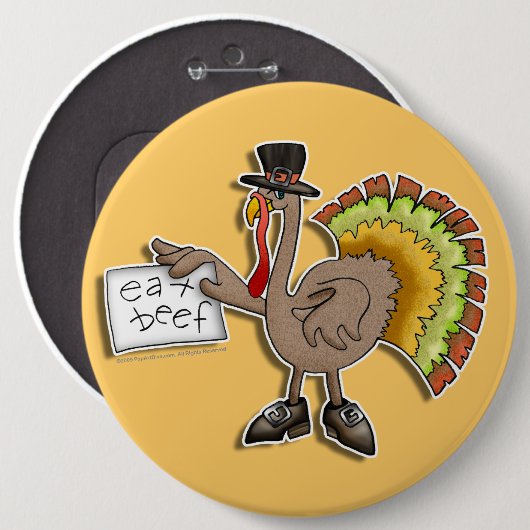 Knöpfe, Buttone, Abzeichen - Erntedank die Türkei Button (Vorne & Hinten)