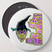 Knöpfe, Buttone - Halloween-Hexe Button (Vorne & Hinten)