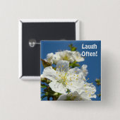 Knöpfe Cherry Blossom Blume Blumenkohl Button (Vorne & Hinten)