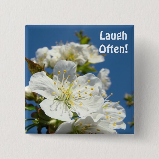 Knöpfe Cherry Blossom Blume Blumenkohl Button (Vorderseite)