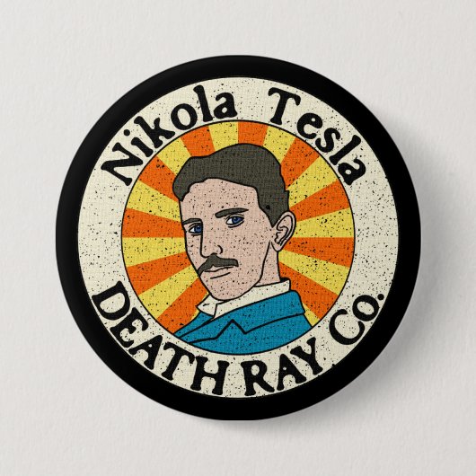 Knöpfe des Nikola Tesla-Todesstrahln-Co. Button (Vorderseite)