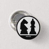 Knöpfe für benutzerdefinierte Monogramme CHESS Button (Vorne & Hinten)