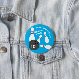 Knöpfe für Bowlingball Geburtstagsparty Button