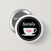 Knöpfe für den Barista-Namen für Kaffeehaus Button (Vorne & Hinten)