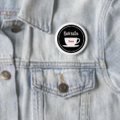 Knöpfe für den Barista-Namen für Kaffeehaus Button (Beispiel)