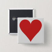 Knöpfe für den Kartenspieler - Herz Button (Vorne & Hinten)