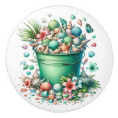 Knöpfe für die Muschel am Strand - SRF Keramikknauf (Vorderseite)