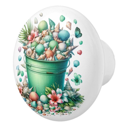 Knöpfe für die Muschel am Strand - SRF Keramikknauf (Rechts)