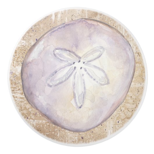 Knöpfe für die Muschel am Strand - SRF Keramikknauf (Vorderseite)