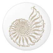 Knöpfe für die Muschel am Strand - SRF Keramikknauf (Vorderseite)