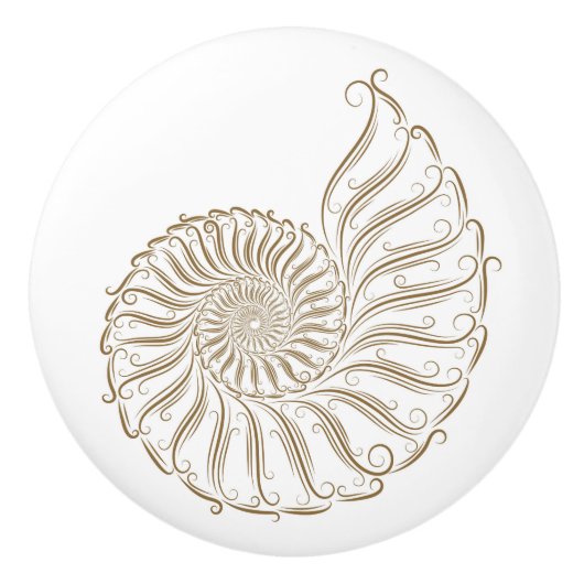 Knöpfe für die Muschel am Strand - SRF Keramikknauf (Vorderseite)