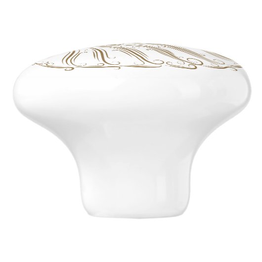 Knöpfe für die Muschel am Strand - SRF Keramikknauf (Seitenansicht)