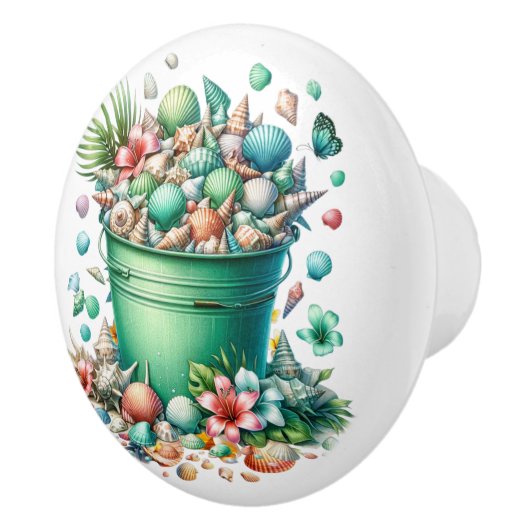 Knöpfe für die Muschel am Strand - SRF Keramikknauf (Rechts)