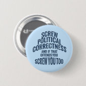 Knöpfe für politische Korrektheit Button (Vorne & Hinten)