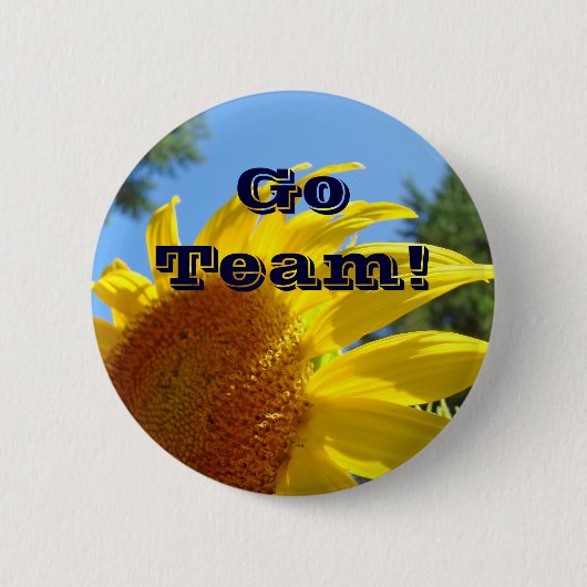 Knöpfe "Go Team!"-Taste "Knöpfe Sonnenblumen" Button (Vorderseite)