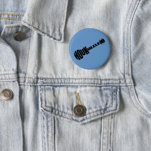 Knöpfe - Houkulele Logo - blaue Runde Button (Beispiel)