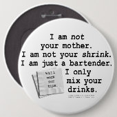 Knöpfe - ich bin EIN BARKEEPER Button (Vorne & Hinten)
