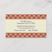 Knöpfe in der Quadrat-Rot-Visitenkarte Visitenkarte (Rückseite)