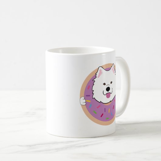 Knöpfe in einem Donut Kaffeetasse (VorderseiteRechts)