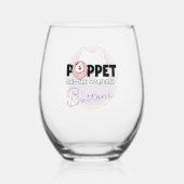 Knöpfe in einem Donut Weinglas Ohne Stiel (Rückseite)