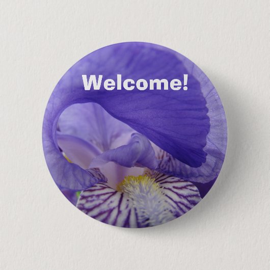Knöpfe Lila Iris-Blume-Taste Button (Vorderseite)