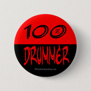 Knöpfe: Schlagzeuger 100% Button