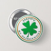 Knöpfe St. Patricks Tages Button (Vorne & Hinten)