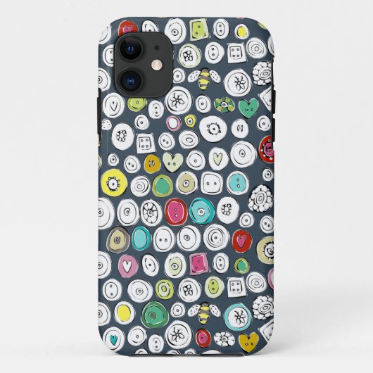 Knöpfe und Bienenschiefer Case-Mate iPhone Hülle (Rückseite)