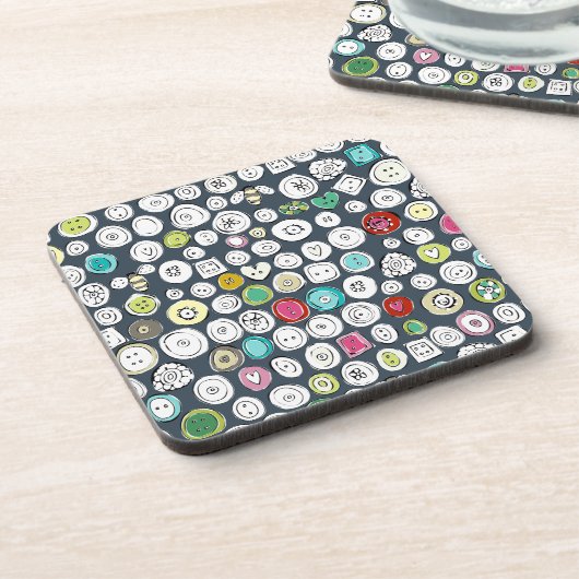 Knöpfe und Bienenschiefer Untersetzer (Linke Seite)