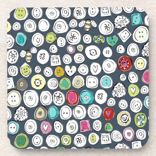 Knöpfe und Bienenschiefer Untersetzer (Vorderseite)