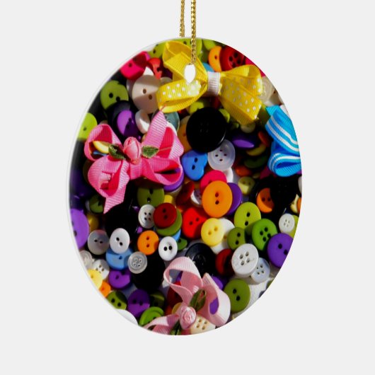 Knöpfe und Bögen Keramikornament (Rechts)