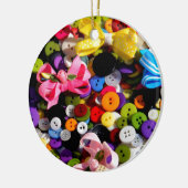 Knöpfe und Bögen Keramikornament (Links)