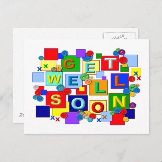 Knöpfe werden gut Postkarte (Vorne/Hinten)