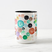Knöpfe! Zweifarbige Tasse (Mittel)