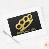 knöpfen rechteckiger aufkleber (Umschlag)