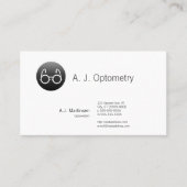 Knöpfen Sie Art-altmodische Gläser Visitenkarte (Vorderseite)