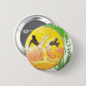 knöpfen Sie Button capoeira Kriegskunstaxt (Vorne & Hinten)