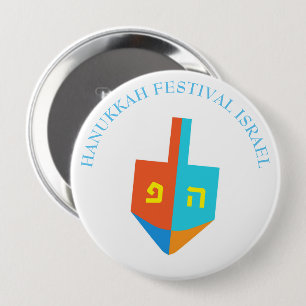 Knöpfen Sie Chanukka-Festival Dreidel Hebräer-Lo Button